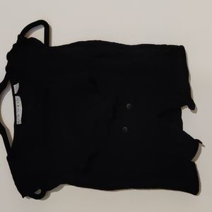 Style New York Short Black Ruffled Vest Size Lg